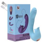 Vibrador De Ponto G e Clitóris Recarregável SI (7214) - Azul