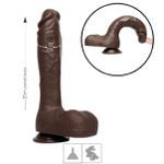 Prótese 19x15cm Com Ventosa e Escroto SI - (9527) - Marrom