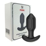 Plug de Silicone Com Vibro e Rotação Via App Pong SI -(9596) - Preto