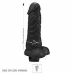 Prótese 13x15cm Com Vibro e Escroto (ADAO63) - Preto
