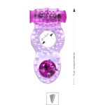 *Anel Peniano Com Vibro e Pérola Massageadora VP (AN006-ST389) - Lilás