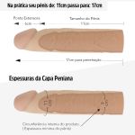 *Capa Peniana de11cm Para 17cm Com Veias Salientes SI - (1292) - Bege