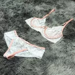 Conjunto Liz (DR4513). - Branco c/ Rosa 