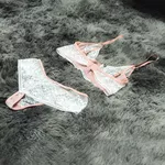 Conjunto Liz (DR4513). - Branco c/ Rosa 