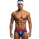 Kit Cueca Jocker e Quepe Marinheiro -(17966) - Azul C/ Vermelho