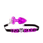 Plug Metálico G ABC Para Personalização - (HA179) - Lilás