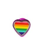 Plug Metálico Pride Coração (HA181). - Rosa