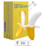 Vibrador Formato De Banana (NO.MY-2117) - Amarelo c/ Branco 