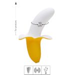 Vibrador Formato De Banana (NO.MY-2117) - Amarelo c/ Branco 