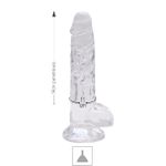 Prótese 14x11cm Com Ventosa e Escroto (PE096) - Translúcido