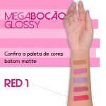*Batom Líquido Matte Megabocão (SL455) - Red 