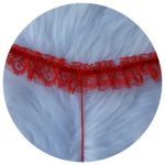 *Calcinha Com Pérola e Alça em Renda 50 Tons (17553) - Vermelho