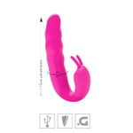 Vibrador Ponto G Com Estimulador (VB094) - Rosa