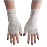 Luva em Renda Curta- (WY0718) - Branco
