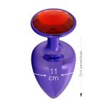 Plug de Metal M Com Pedras Variadas Hard (ST611-HA114) - Lilás
