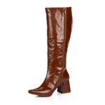 Bota Feminina Montaria Cano Longo Caramelo Lisa