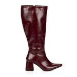 Bota Feminina Montaria Cano Longo Bordô Lisa