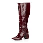 Bota Feminina Montaria Cano Longo Bordô Lisa