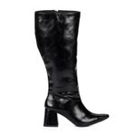 Bota Feminina Montaria Cano Longo Preta Lisa