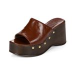 Sandália Feminina Anabela Moda Boho Plataforma Tamanco Ombre Caramelo