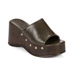 Sandália Feminina Anabela Moda Boho Plataforma Tiras Cruzadas Ombre Militar