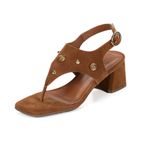 Sandália Feminina Quadrada Boho Petra Caramelo