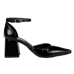 Sapato Scarpin Frente e Trazeiro Alice Verniz Show Preto