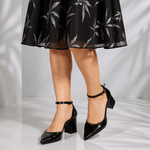 Sapato Scarpin Frente e Trazeiro Alice Verniz Show Preto