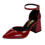 Sapato Scarpin Frente e Trazeiro Alice Verniz Show Vinho