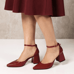 Sapato Scarpin Frente e Trazeiro Alice Verniz Show Vinho