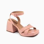 Sandália Meia Pata Quadrada Lizie Rosa