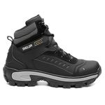 Bota Saara Cano Médio Biqueira PVC Termoplástica | Preto