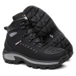 Bota Motor Motoqueira Cano Médio Refletivos Laterais Biqueira PVC | Preto