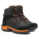 Bota Patagônia Cano Médio Biqueira PVC | Preto com Laranja