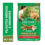 Dog Chow Ração Seca Cães Filhotes Raças Médias e Grandes Carne, Frango e Arroz 10,1kg