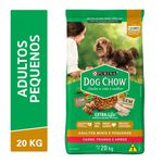 Dog Chow Cães Adultos Raças Minis e Pequenas Carne, Frango e Arroz 20kg