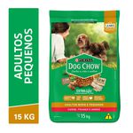Dog Chow Ração Seca Cães Adultos Raças Minis e Pequenas Carne, Frango e Arroz 15kg