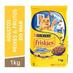 Friskies Ração Seca Gatos Adultos Peixe e Frutos Do Mar 1kg