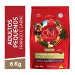 One Ração Seca Cães Adultos Minis e Pequenos Frango e Carne 6kg