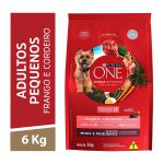 One Ração Seca Cães Adultos Minis e Pequenos Frango e Cordeiro 6kg