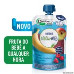 Purê Orgânico Nestlé Naturnes Banana, Maçã e Framboesa 99g