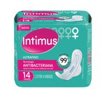 Absorvente Intimus Antibacteriano Ultrafino Com Abas 14 Unidades