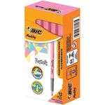 Caneta Marca Texto Bic Marking Rosa Pastel 12 Unidades