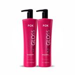 Fox Gloss Original Escova Progressiva Nova Embalagem Pump Kit - 2 x 1 Litro