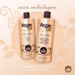 New Vip Argan Oil Escova Progressiva Original Nova Embalagem Kit - 2 x 1 Litro