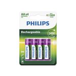 Pilha Recarregável AA 1,2V 2450mAh ​​Philips (Cartela com 4 unid.)