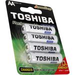 Pilha Recarregável AA 1,2V 2600mAh TOSHIBA (Cartela com 4 unid.)