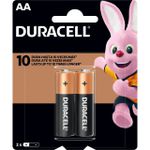 Pilha Alcalina AA Lr6 DURACELL (Cartela c/2 pilhas)