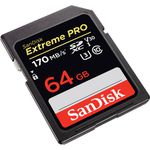 Cartão de memória SanDisk 64GB Extreme PRO UHS-I SDXC