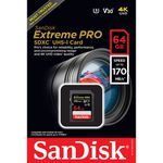 Cartão de memória SanDisk 64GB Extreme PRO UHS-I SDXC